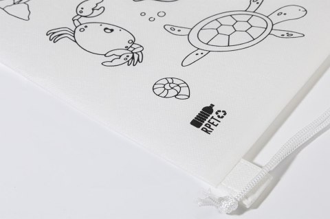 Worek ze sznurkiem do kolorowania RPET, morski