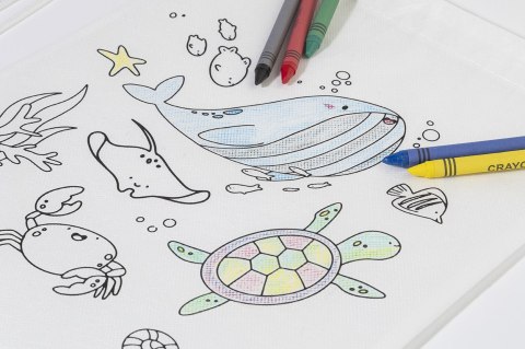 Worek ze sznurkiem do kolorowania RPET, morski