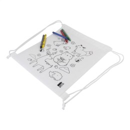 Worek ze sznurkiem do kolorowania RPET, zwierzęta