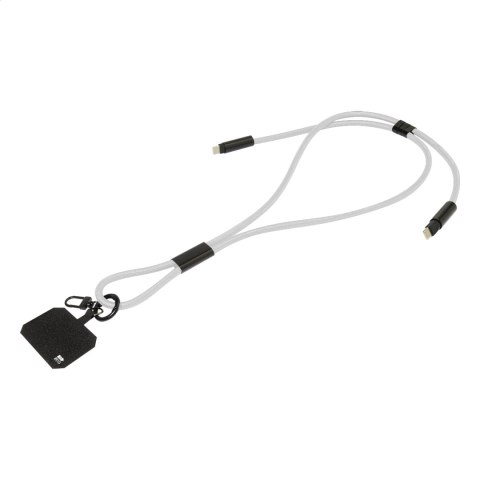Smycz, uchwyt na telefon, kabel 60W RPET