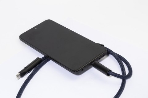 Smycz, uchwyt na telefon, kabel 60W RPET