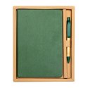 Zestaw upominkowy notes z długopisem Forest, zielony
