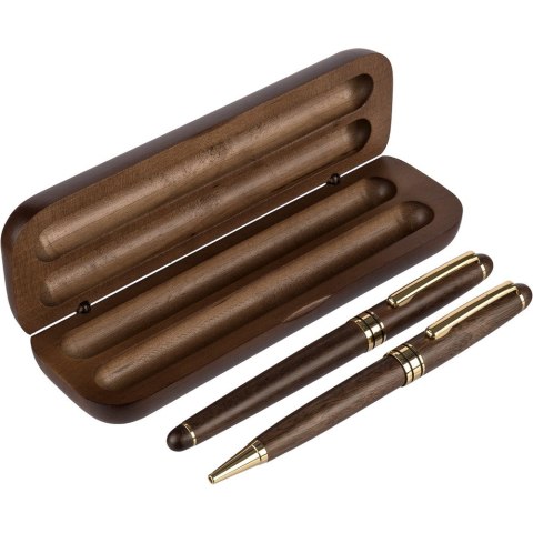 Zestaw piśmienniczy, długopis i pióro kulkowe