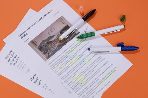 Długopis z zakreślaczem FLUO