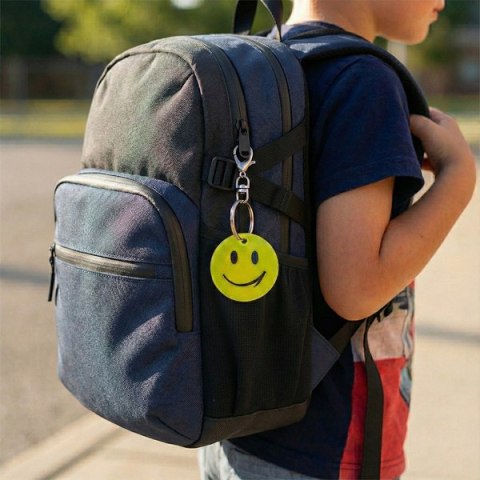 Brelok odblaskowy Happy, żółty