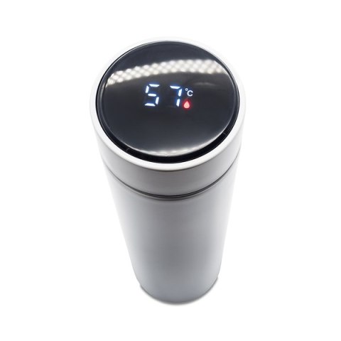 Kubek termiczny z termometrem Falco 420 ml, biały