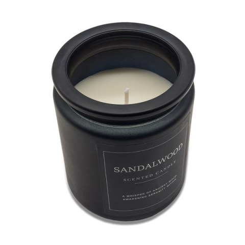Świeca zapachowa Sandalwood, czarny