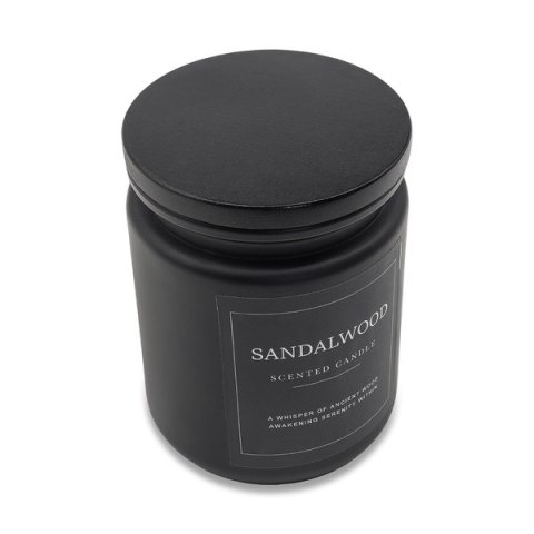 Świeca zapachowa Sandalwood, czarny