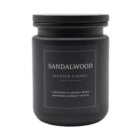 Świeca zapachowa Sandalwood, czarny