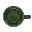 Kubek ceramiczny Esla 345 ml, ciemny zielony