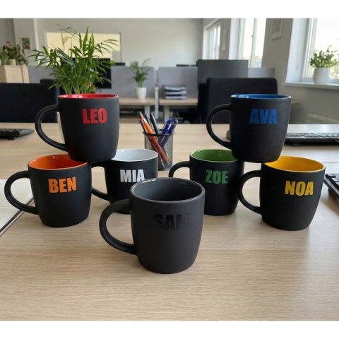 Kubek ceramiczny Esla 345 ml, pomarańczowy