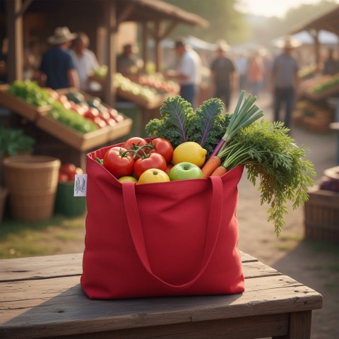 Torba z bawełny z recyklingu i poliestru z recyklingu na zakupy B'RIGHT | Porter