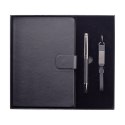 Zestaw upominkowy z kablem USB 2w1 Davos, czarny