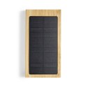 Bambusowy bezprzewodowy power bank 10000 mAh, ładowarka bezprzewodowa 5W, ładowarka słoneczna