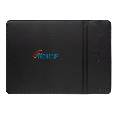 Podkładka pod mysz Swiss Peak, ładowarka bezprzewodowa 10W, PU z recyklingu