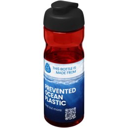 Bidon H2O Eco o pojemności 650 ml z wieczkiem zaciskowym czerwony, czarny (21009797)