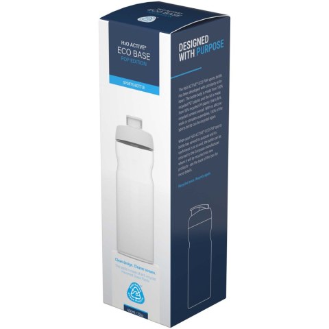 Bidon H2O Eco o pojemności 650 ml z wieczkiem zaciskowym czerwony, czarny (21009797)
