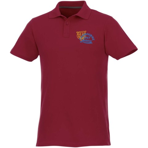 Helios - koszulka męska polo z krótkim rękawem burgundowy