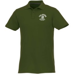 Helios - koszulka męska polo z krótkim rękawem wojskowy zielony