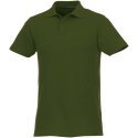 Helios - koszulka męska polo z krótkim rękawem wojskowy zielony