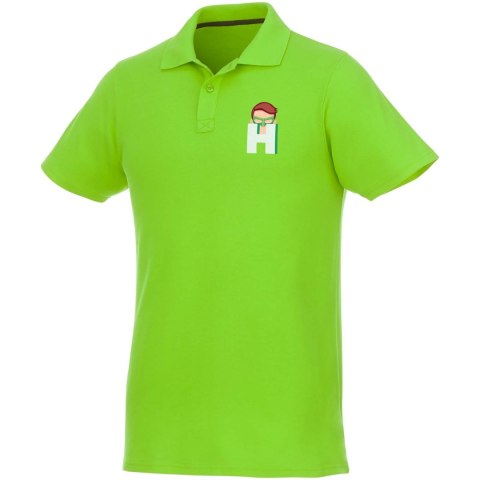 Helios - koszulka męska polo z krótkim rękawem zielone jabłko