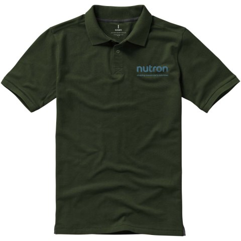 Męskie polo Calgary z krótkim rękawem wojskowy zielony