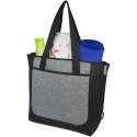 Reclaim torba z długimi uchwytami z recyklingu z certyfikatem GRS na zamek błyskawiczny, 15 l czarny, melanż szary