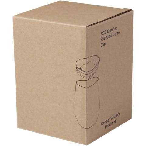 Corzo miedziany kubek próżniowy ze stali nierdzewnej z recyklinku z certyfikatem RCS 350 ml brązowy brąz (10079971)