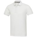 Emerald koszulka polo unisex z recyklingu z krótkim rękawem biały