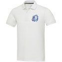 Emerald koszulka polo unisex z recyklingu z krótkim rękawem biały