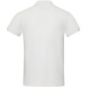 Emerald koszulka polo unisex z recyklingu z krótkim rękawem biały