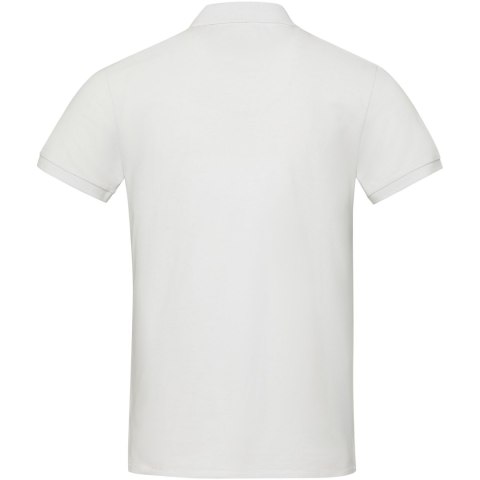 Emerald koszulka polo unisex z recyklingu z krótkim rękawem biały