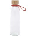 Szklana butelka na wodę Porto o pojemności 500 ml, z silikonowym uchwytem i z bambusową zakrętką ceglasty (10085332)