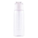 Bidon Frutello 700 ml, biały/transparentny