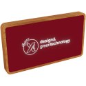 SCX.design P36 podświetlany bezprzewodowy powerbank 5000 mAh średnia czerwień, drewniany (2PX05921)
