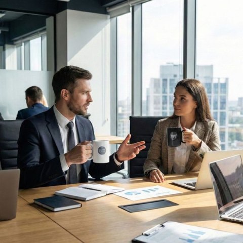 Kubek ceramiczny Pery 480 ml, czarny