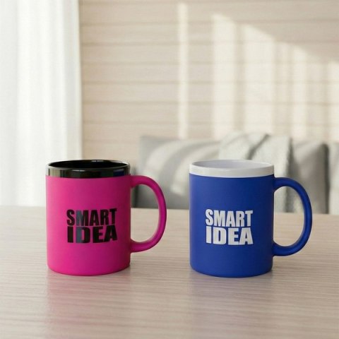 Kubek ceramiczny Velutti 350 ml, niebieski