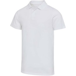 Graphite organiczna koszulka polo unisex o gramaturze 180 g/m², z krótkim rękawem i certyfikatem OCS biały