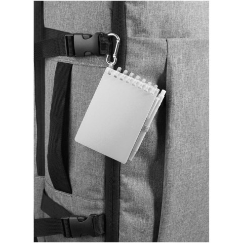 Lig Mini outdoorowy zestaw z notatnikiem w miękkiej okładce z tworzyw sztucznych pochodzących z recyklingu i długopisem (nieb pr