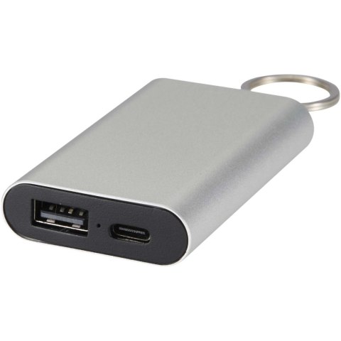 Arcturus powerbank o pojemności 2000 mAh z recyklingowanego aluminium z brelokiem srebrny (12451781)