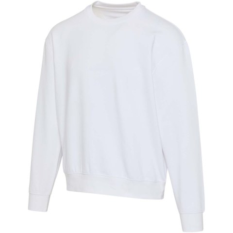 Boris 280 g/m2 sweter unisex z organicznego materiału z certyfikatem OCS o luźnym kroju i z okrągłym dekoltem biały