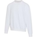 Boris 280 g/m2 sweter unisex z organicznego materiału z certyfikatem OCS o luźnym kroju i z okrągłym dekoltem biały