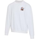 Boris 280 g/m2 sweter unisex z organicznego materiału z certyfikatem OCS o luźnym kroju i z okrągłym dekoltem biały