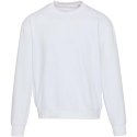 Boris 280 g/m2 sweter unisex z organicznego materiału z certyfikatem OCS o luźnym kroju i z okrągłym dekoltem biały