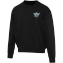 Boris 280 g/m2 sweter unisex z organicznego materiału z certyfikatem OCS o luźnym kroju i z okrągłym dekoltem czarny