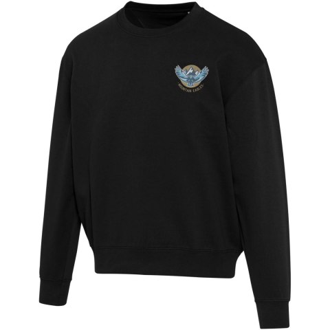 Boris 280 g/m2 sweter unisex z organicznego materiału z certyfikatem OCS o luźnym kroju i z okrągłym dekoltem czarny