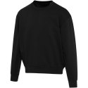 Boris 280 g/m2 sweter unisex z organicznego materiału z certyfikatem OCS o luźnym kroju i z okrągłym dekoltem czarny