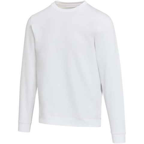 Jasper organiczna bluza unisex z recyklingu o gramaturze 280 g/m² z okrągłym dekoltem i certyfikatem OCS biały