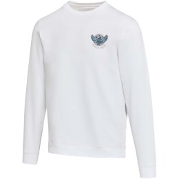 Jasper organiczna bluza unisex z recyklingu o gramaturze 280 g/m² z okrągłym dekoltem i certyfikatem OCS biały