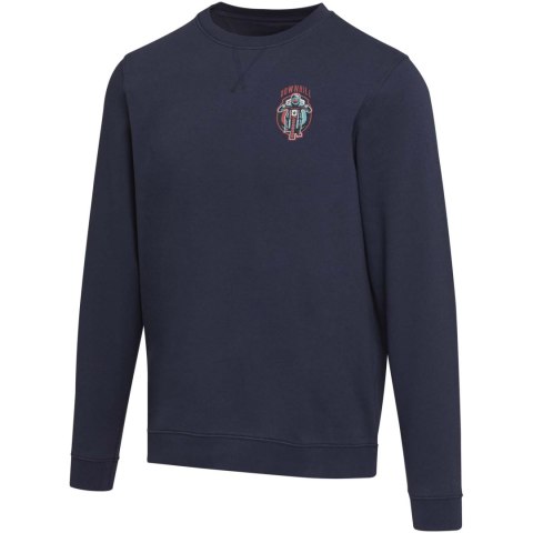 Jasper organiczna bluza unisex z recyklingu o gramaturze 280 g/m² z okrągłym dekoltem i certyfikatem OCS granatowy